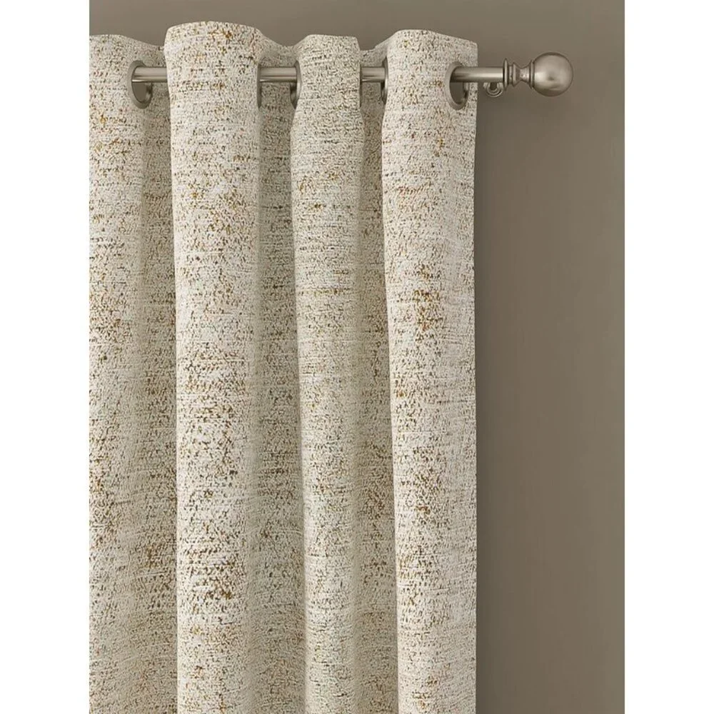 17 Stories Newtowne Textured Jacquard Woven Curtain Panels Pair (2) 52 x 84 NEW